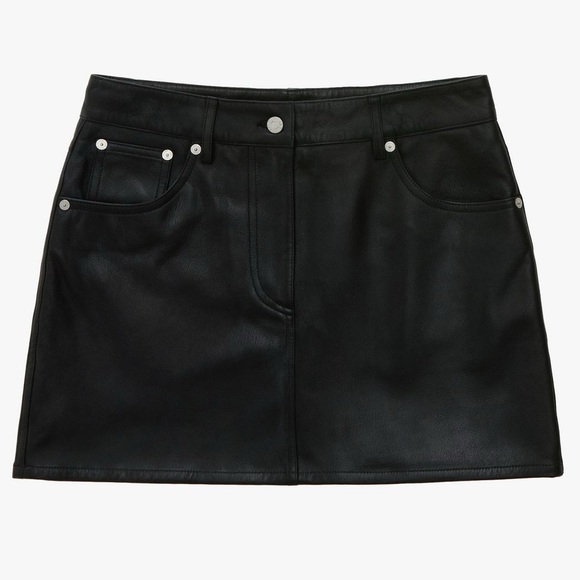 Helmut Lang Black Leather 5-Pocket Mini Skirt - Picture 14 of 14
